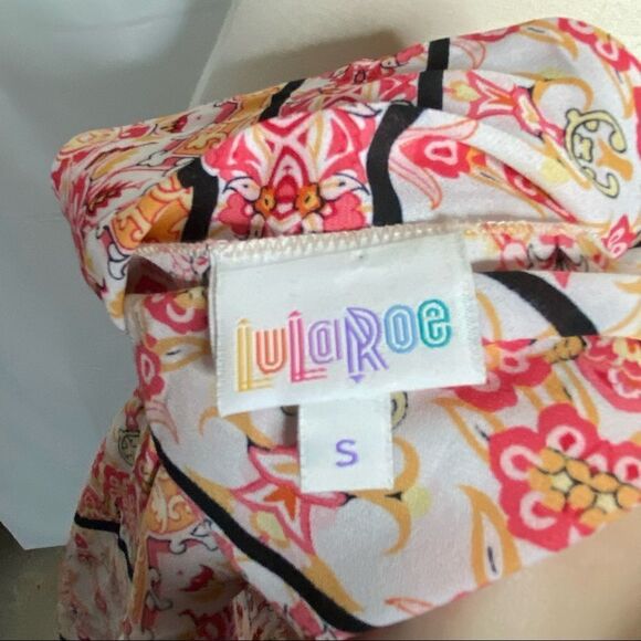 Lularoe Women's Monroe Kimono Size Small Fringe Cardigan Multicolor Boho - Picture 6 of 6